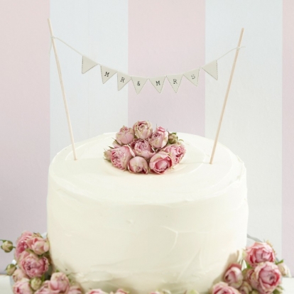 Tortes dekorācija, virtene "Mr&Mrs"